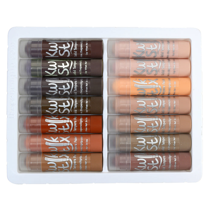 Kwik Stix Global Skin Tones 14-Piece Set | No-Mess Tempera Paint