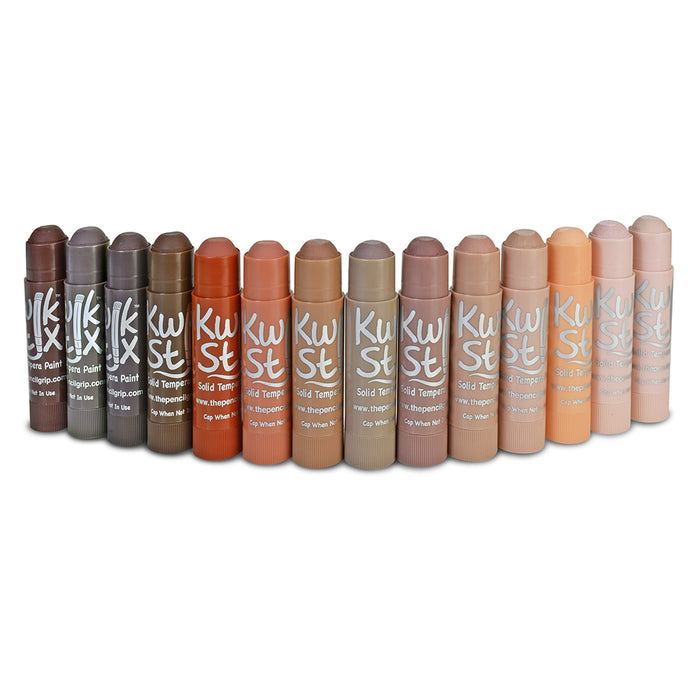 Kwik Stix Global Skin Tones 14-Piece Set | No-Mess Tempera Paint