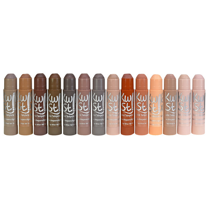 Kwik Stix Global Skin Tones 14-Piece Set | No-Mess Tempera Paint
