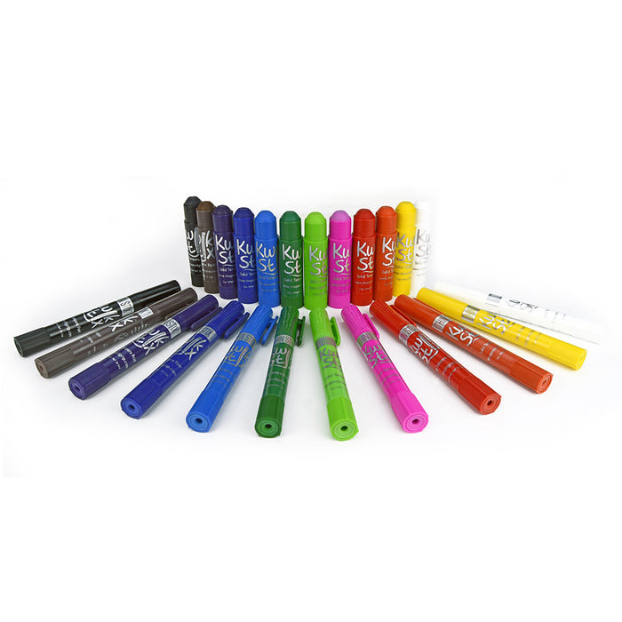 Kwik Stix ThinStix No-Mess Tempera Paint Set | 12 Classic Colors