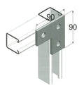 Airenergy Dev L bracket with 3 holes, metal mounting support for construction or DIY projects, shown in the image.