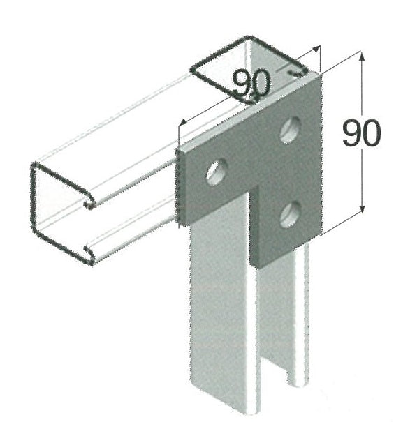 Airenergy Dev L bracket with 3 holes, metal mounting support for construction or DIY projects, shown in the image.