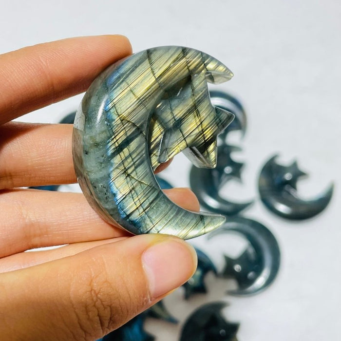 Labradorite Star And Moon Carving Wholesale -Wholesale Crystals