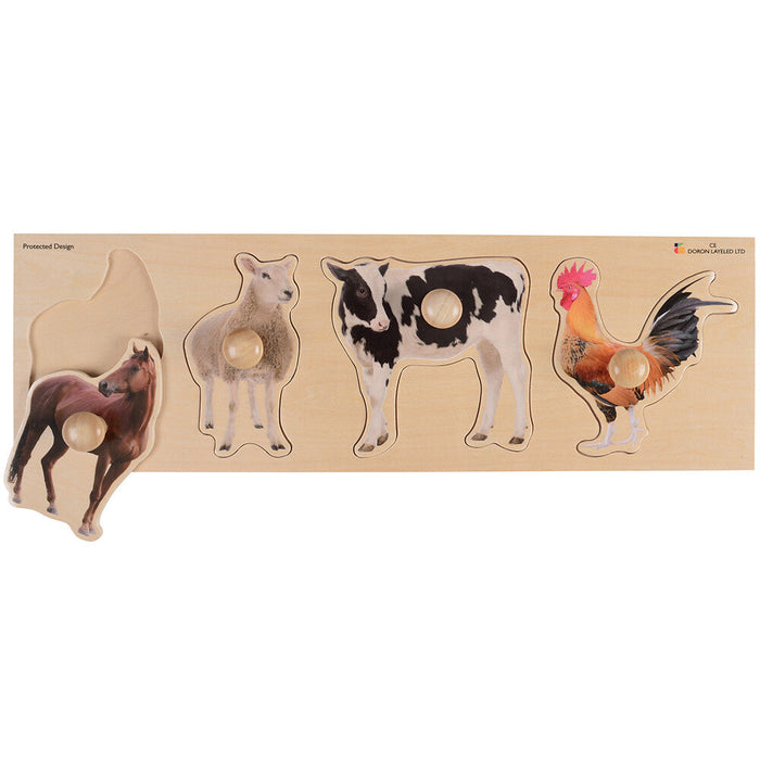 Large Farm Photo Knob Puzzle Board