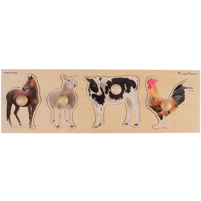 Large Farm Photo Knob Puzzle Board