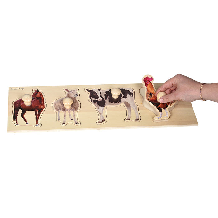Large Farm Photo Knob Puzzle Board