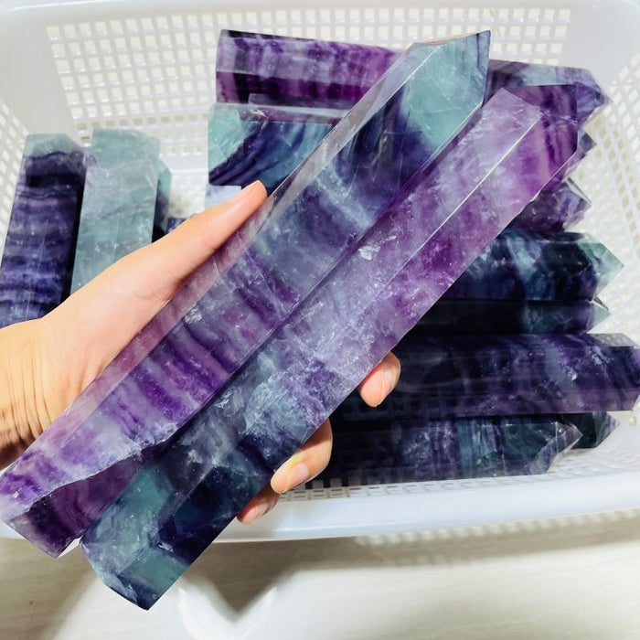 Large Rainbow Fluorite Points Tower Wholesale -Wholesale Crystals