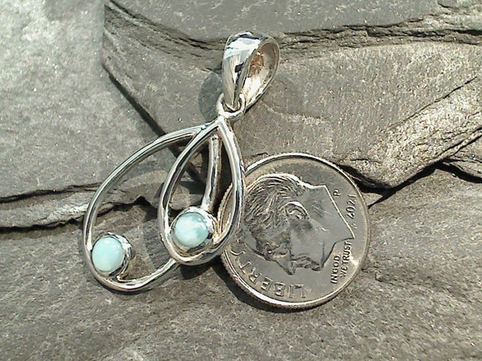 Larimar, Sterling Silver Pendant