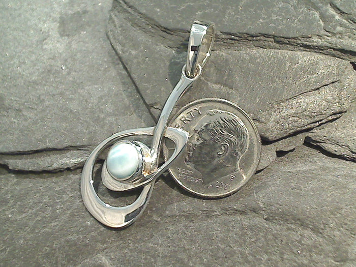 Larimar, Sterling Silver Pendant