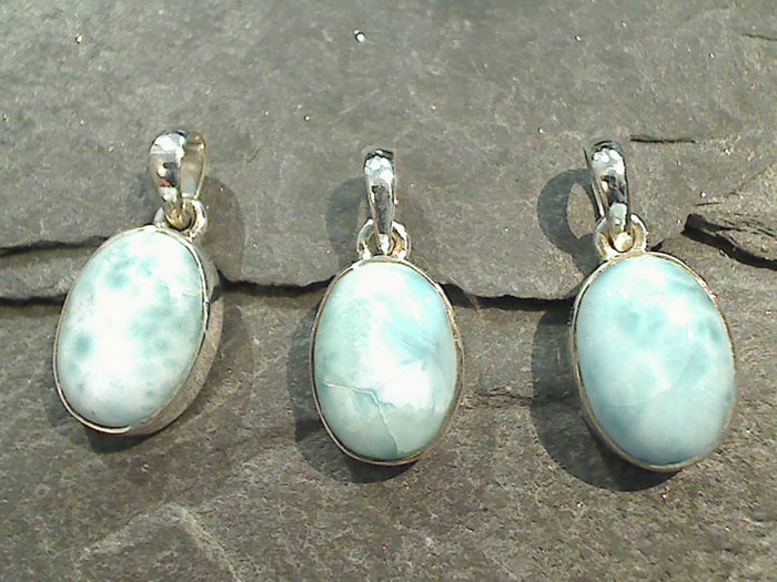 Larimar, Sterling Silver Small Pendant