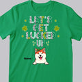 Let's Get Lucked Up, Leopard T-shirt, Personalized Dog & Cat T-shirt, St. Patrick Day Gifts For Pet Lovers