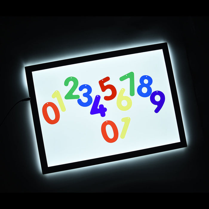 Translucent Numbers on Light Panel