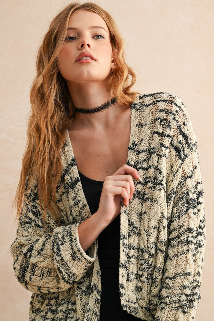 Light Weight Cable Knitted Cardigan