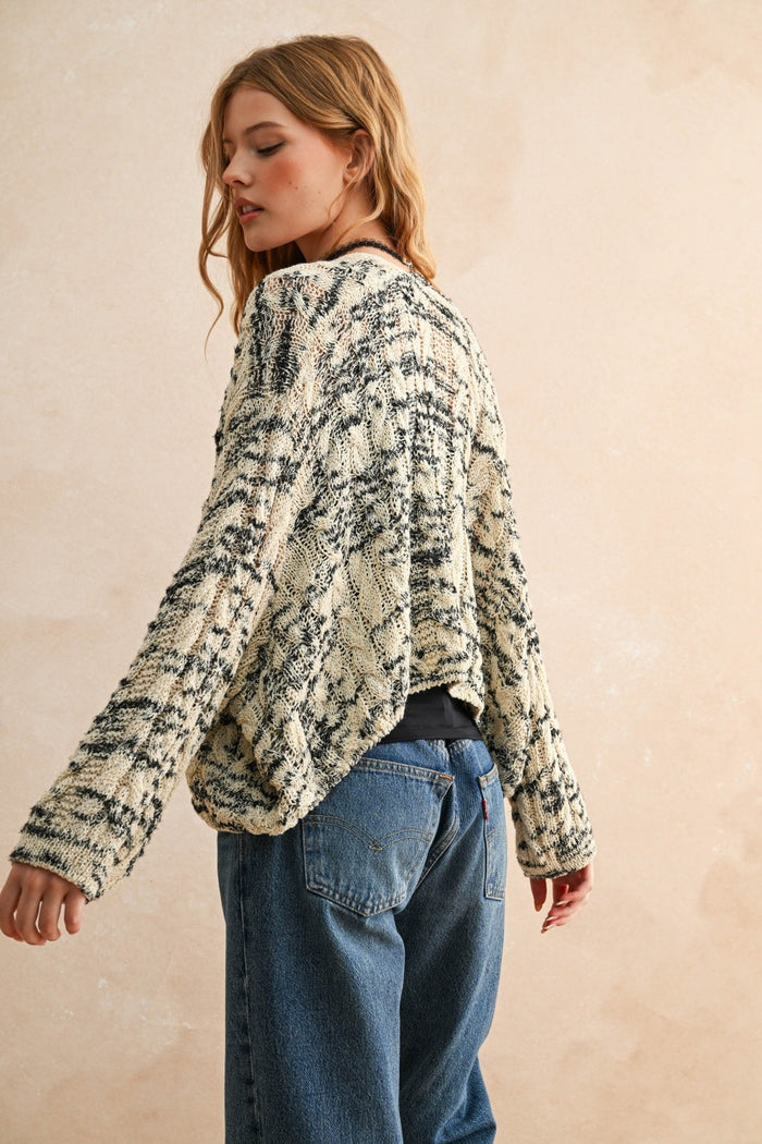 Light Weight Cable Knitted Cardigan