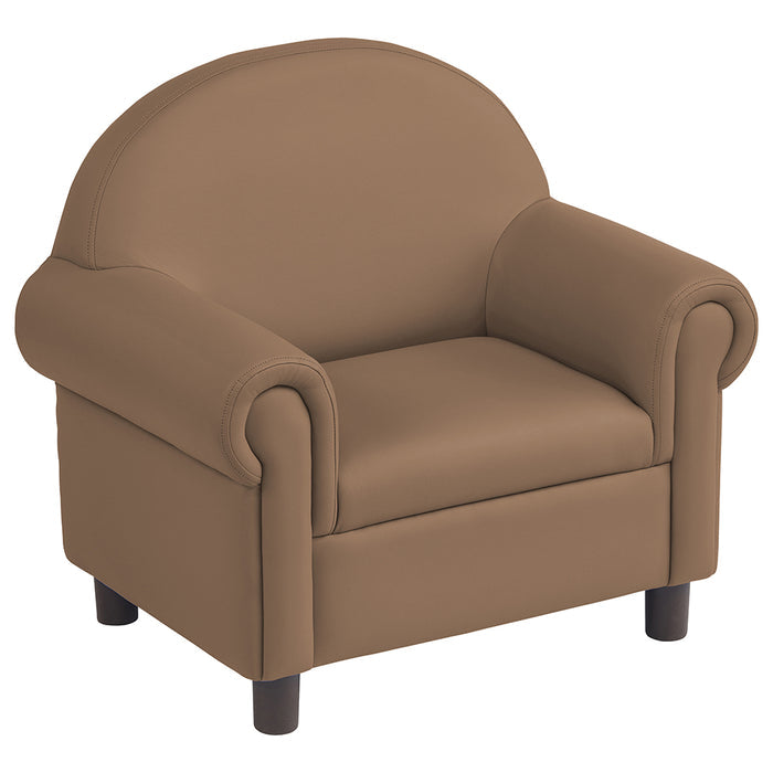 Little Lux Chocolate Preschool Lounge Chair | Adjustable Kids’ Soft Seat for Reading & Relaxation
