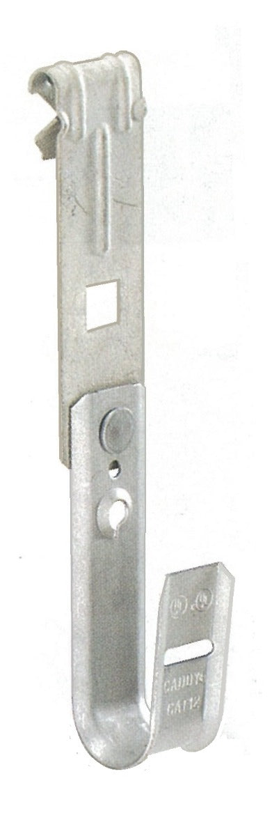 Metal door handle on a white background