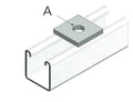 Galvanised M12 square plate from Airenergy Dev with 40x40x6mm dimensions and a 14mm hole for mounting or construction.
