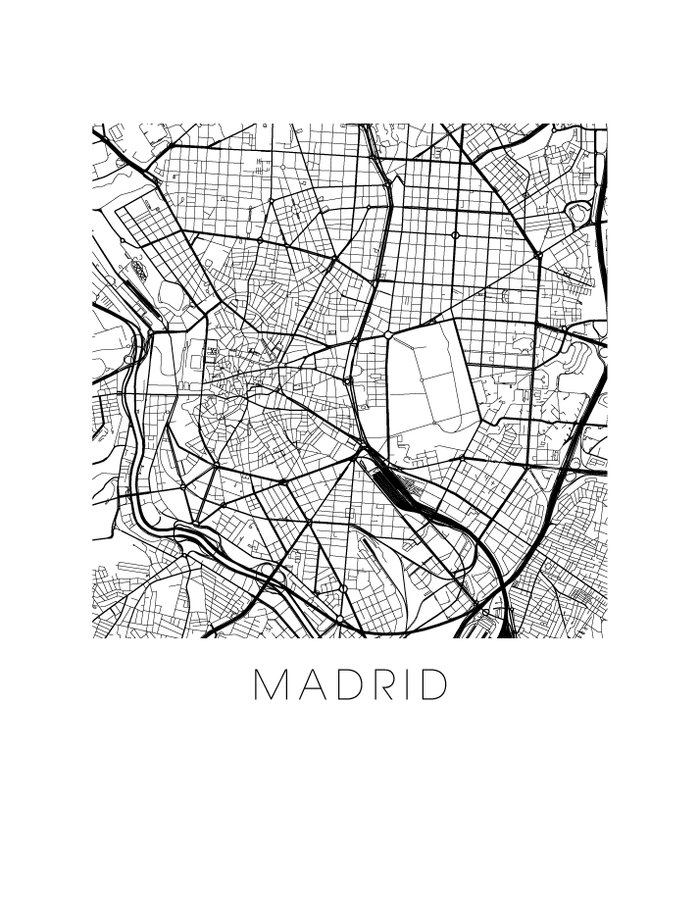 Madrid Map Print