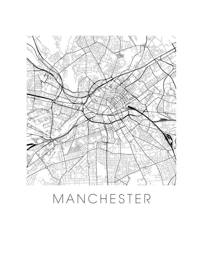 Manchester Map Print