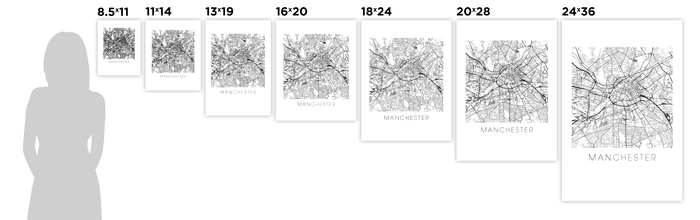 Manchester Map Print
