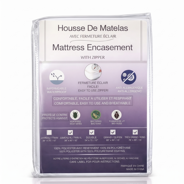 Mattress Encasement with Zipper - Mattress Miracle Brantford
