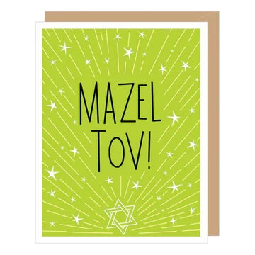 Mazel Tov Stars Congratulations Card