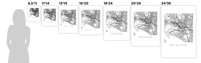 Melbourne Map Print