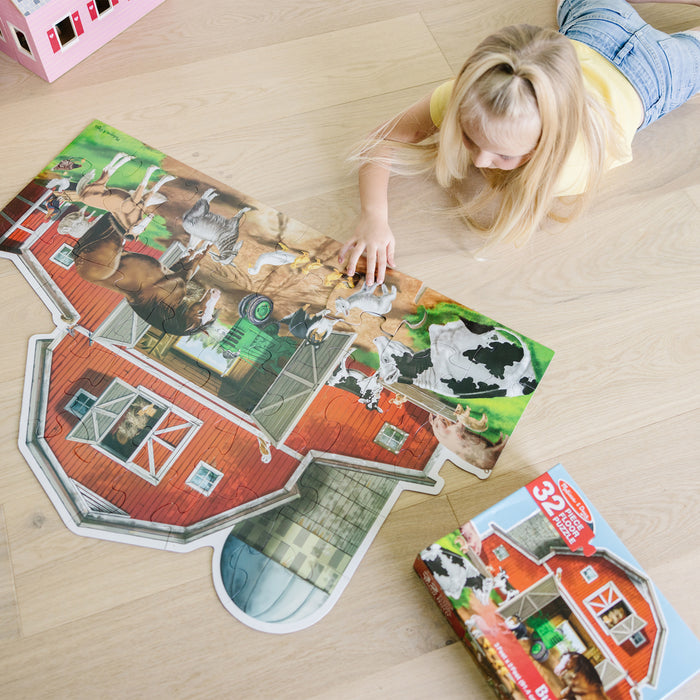 Melissa & Doug® Busy Barn Shaped Floor Puzzle - 32 PC