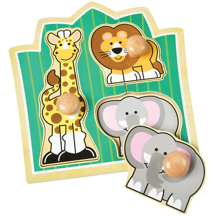 Melissa & Doug® Jungle Friends Jumbo Knob Puzzle - 3 PC