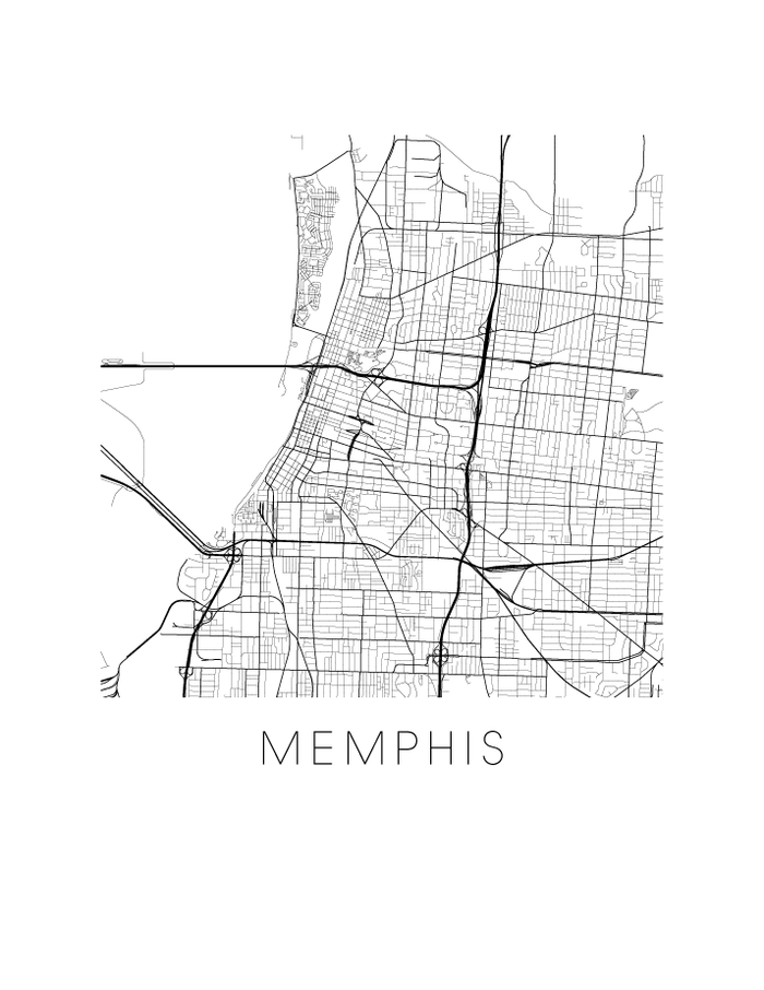 Memphis Map Print