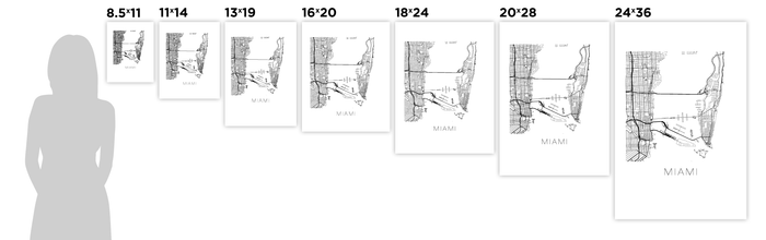 Miami Map Print