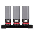 Milwaukee SHOCKWAVE Impact Duty 1/2" Drive Metric Lug Nut Wheel Socket Set (3-Piece)