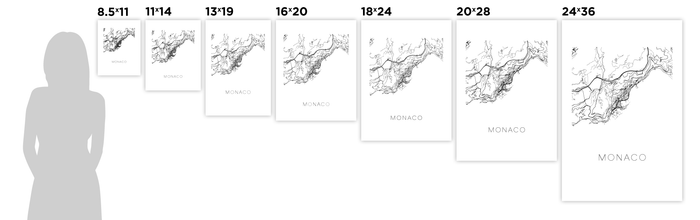 Monaco Map Print