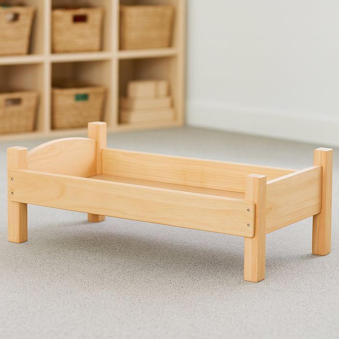 Montessori Solid Hardwood Baby Doll Bed
