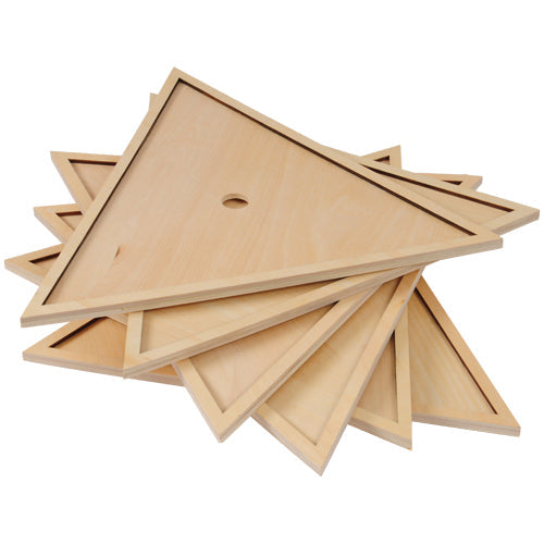 Montessori Tryangle Game | Wooden Triangle Pattern Blocks & Geometry Learning Set for Ages 4+