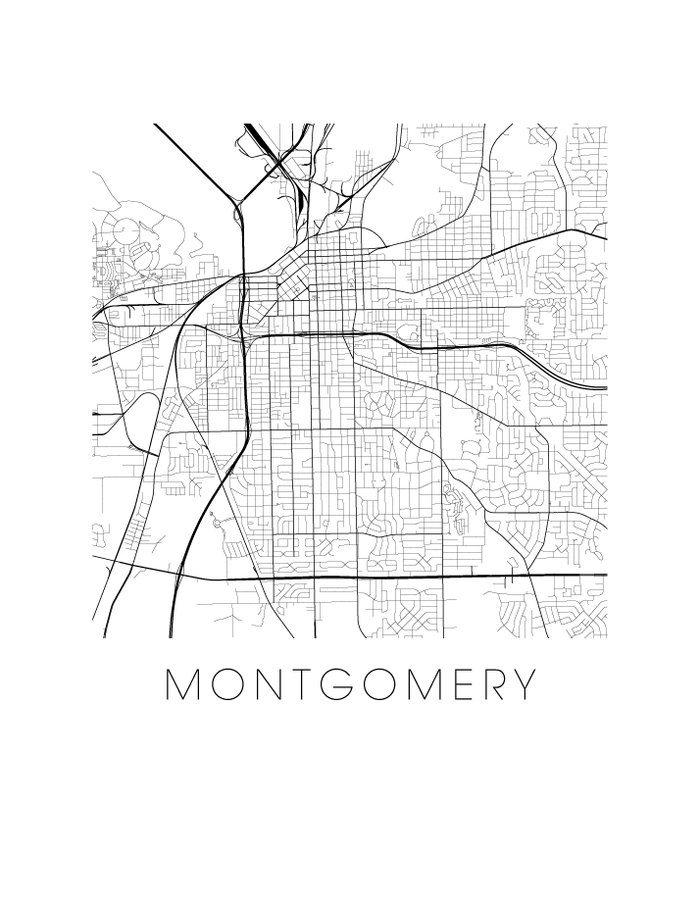 Montgomery Map Print