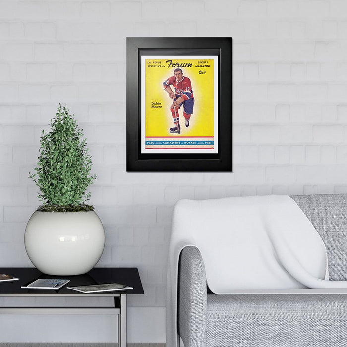 Montreal Canadiens Program Cover - Forum Sports Magazine Dickie Moore 1960
