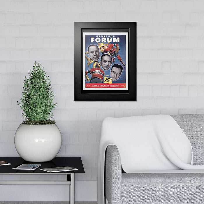 Montreal Canadiens Program Cover - Montreal Forum Floating Heads 1946