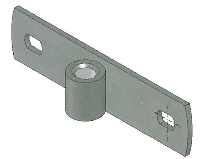 Horizontal mounting plate by Europress, model HSHMP12, showing the sturdy metal plate with mounting holes for secure installation.