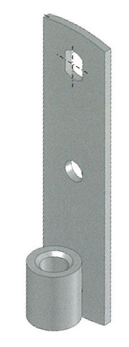 Vertical mounting plate by Europress, showing a sturdy metal plate with mounting holes for secure installation.