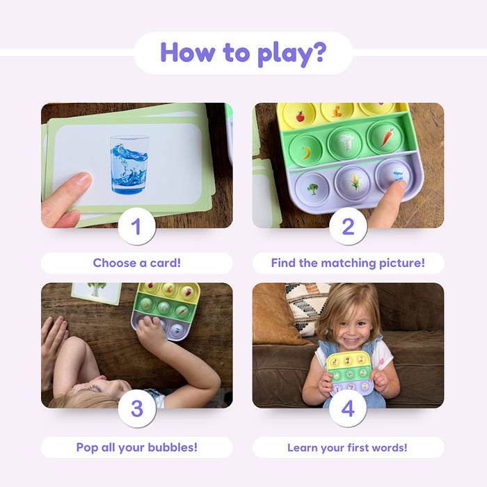 How To Play Info Graph for First Words Fidget Fun 54-Piece Set