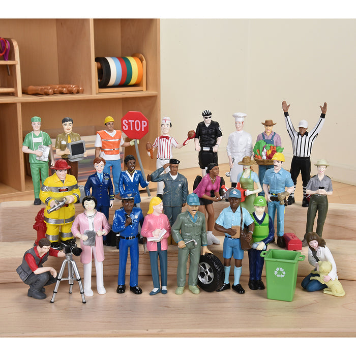 Pretend Professionals Multicultural Career Figures for Block Play