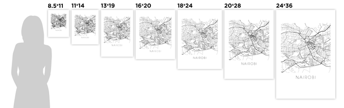 Nairobi Map Print