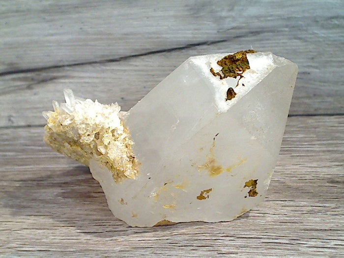 Natural Quartz Crystal With Cluster Inclusion
