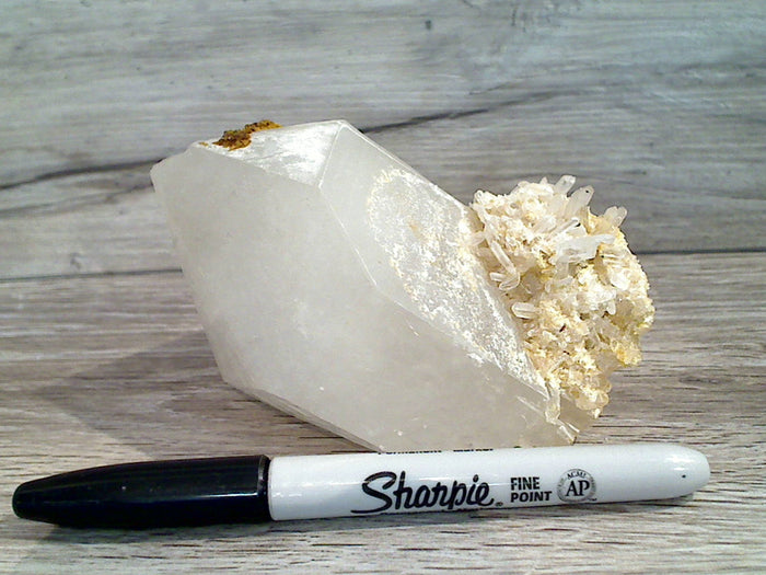Natural Quartz Crystal With Cluster Inclusion