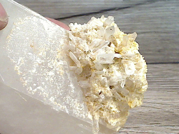 Natural Quartz Crystal With Cluster Inclusion