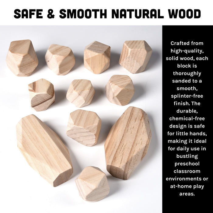 info graph of wooden blocks having safe and smooth natural wood