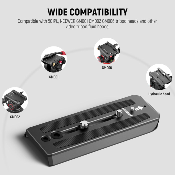 Wide Compatibility of the NEEWER QR5 501PL 504PL Quick Release Plate For Manfrotto