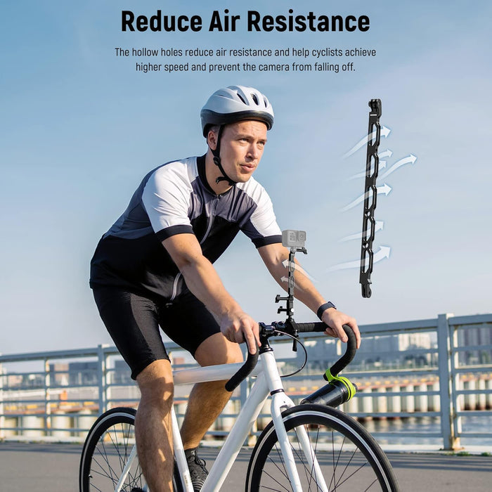 The hollow holes reduce air resistance.