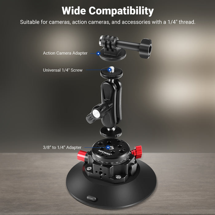 NEEWER CA013 6" Camera Suction Mount